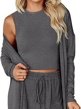 KIRUNDO 3 Piece Lounge Set for Woman / Dark Gray / Size Small